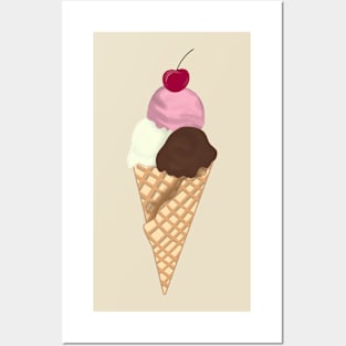 Ice cream cone Posters and Art